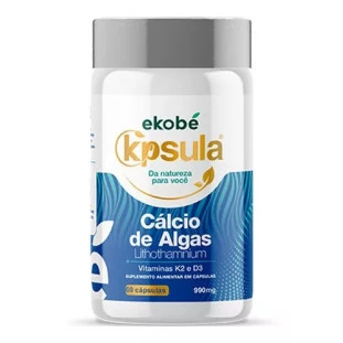 K'psula Alga Lithothamnium Ekobé: Uma Fonte Natural de Cálcio para a Saúde Óssea e Muito Mais 60 Cápsulas