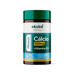  Cálcio 600mg + Vitamina D3 Ekobé: Fortalecendo seus ossos e dentes 30 Cápsulas
