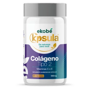  K'psula Colágeno Tipo 2 Ekobé: Aliviando Dores nas Articulações e Promovendo a Saúde Cartilaginosa 30 Cápsula