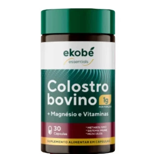 Colostro 1g + Magnésio e Vitaminas D3 e B6 Ekobé: Fortalecendo sua imunidade e otimizando sua saúde 30 Cápsulas