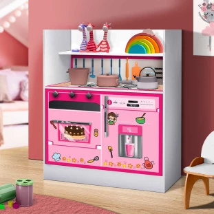 Fogão Infantil Estante MDF Rosa Pink Fibby Shop JM