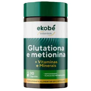 Glutationa, Metionina, Vitaminas e Minerais Ekobé: Desintoxicação, Imunidade e Bem-Estar Completos 30 Cápsulas