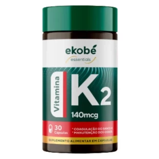 Vitamina K2 140mcg da Ekobé: Fortalecendo seus Ossos, Dentes e Saúde Cardiovascular 30 Capsulas